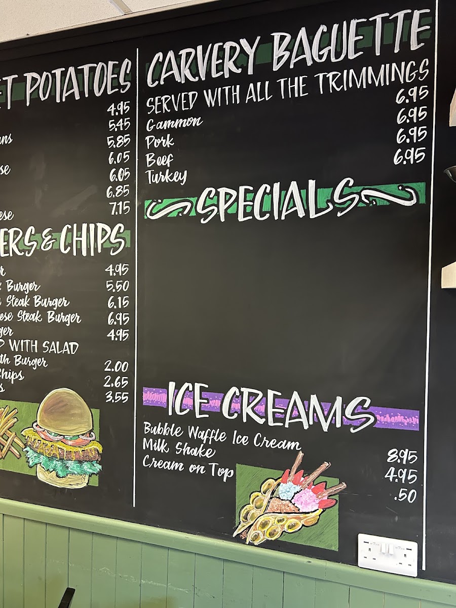 Nathan's Nibbles menu board