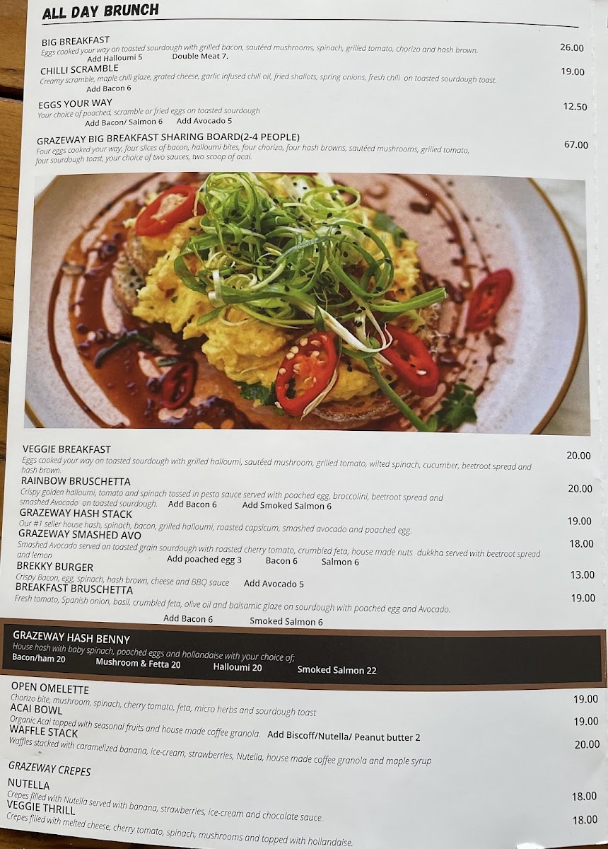 Grazeway menu board