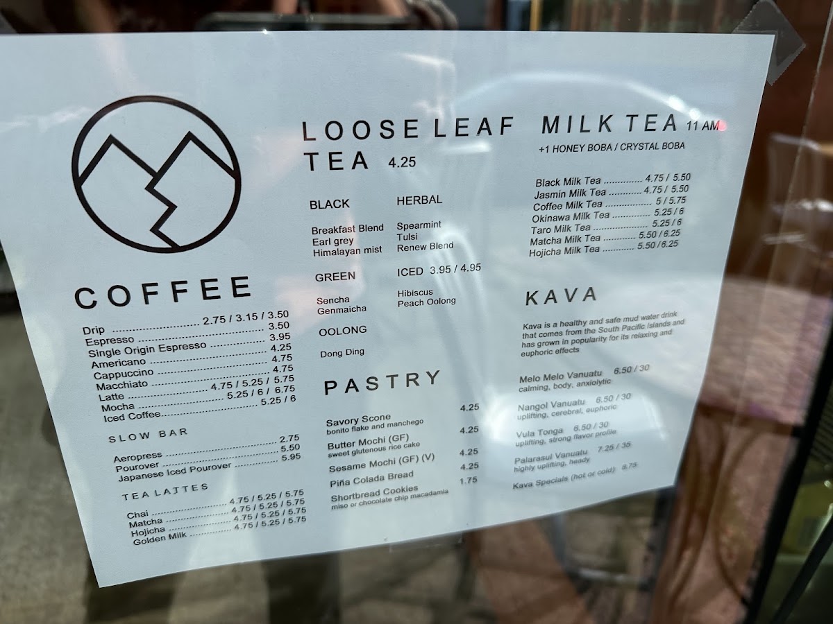 Nativ Cafe menu board