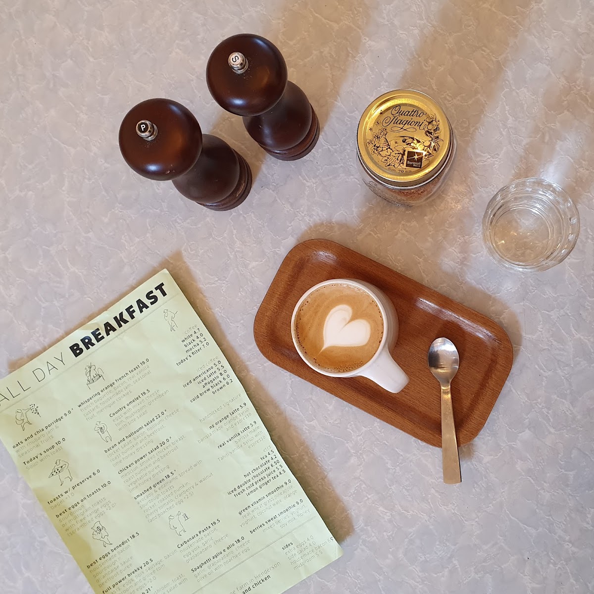 Handpicked coffee roaster menu board