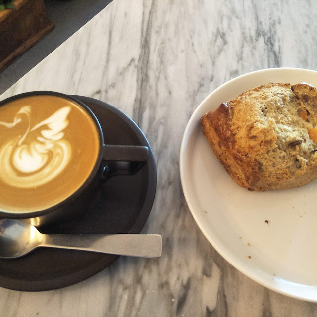 Date & Orange Scone with Coffee