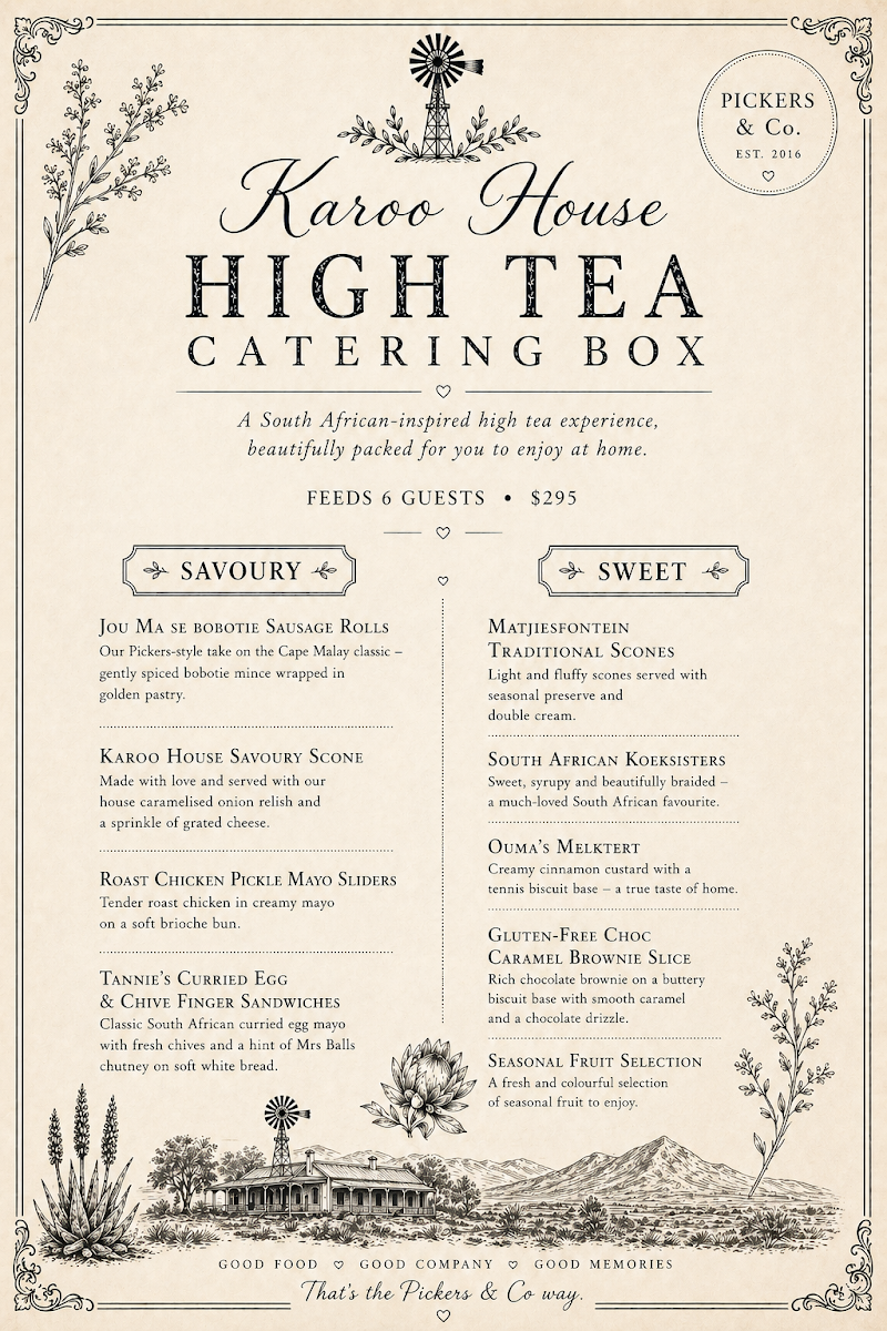 Pickers & Co menu board