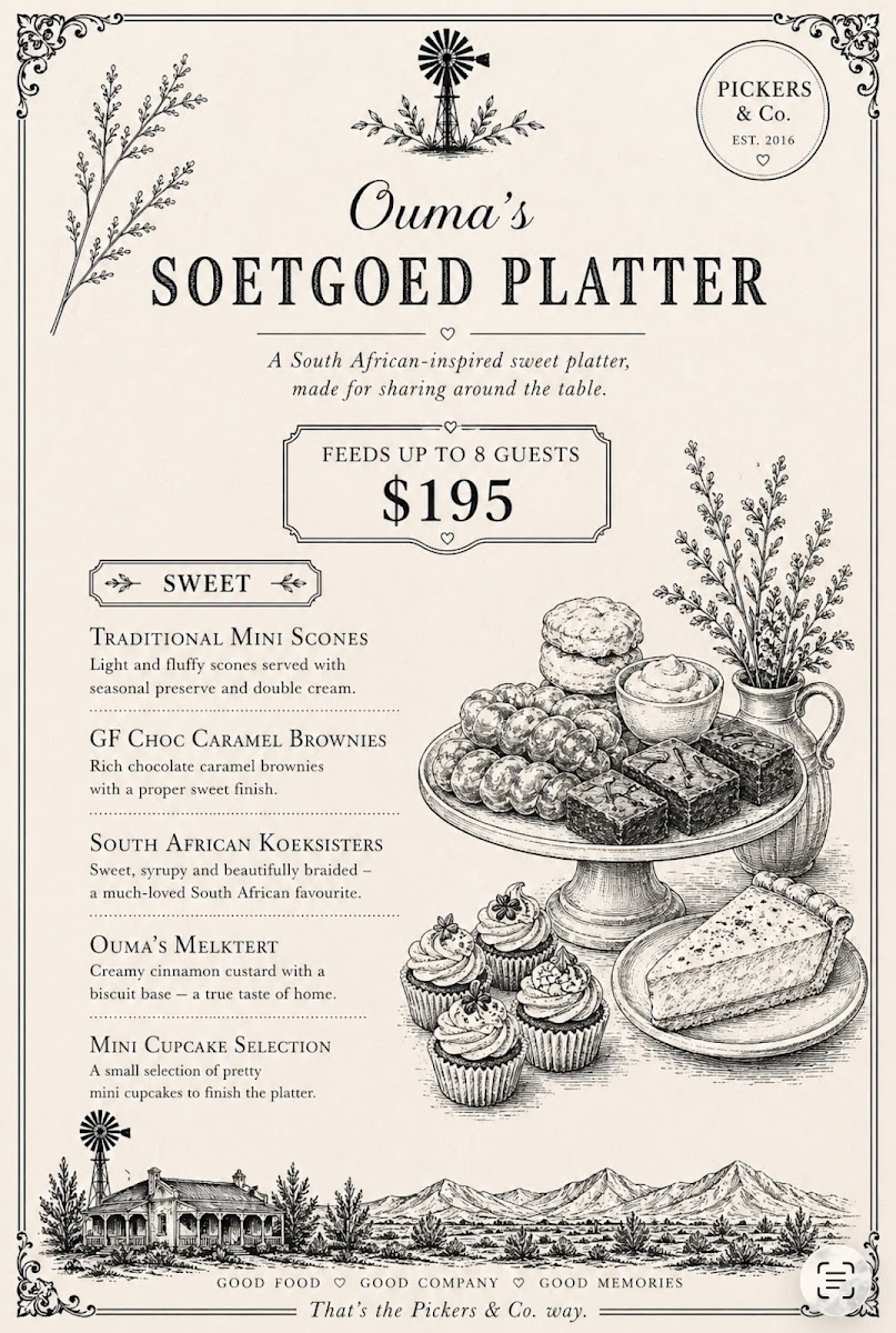 Pickers & Co menu board