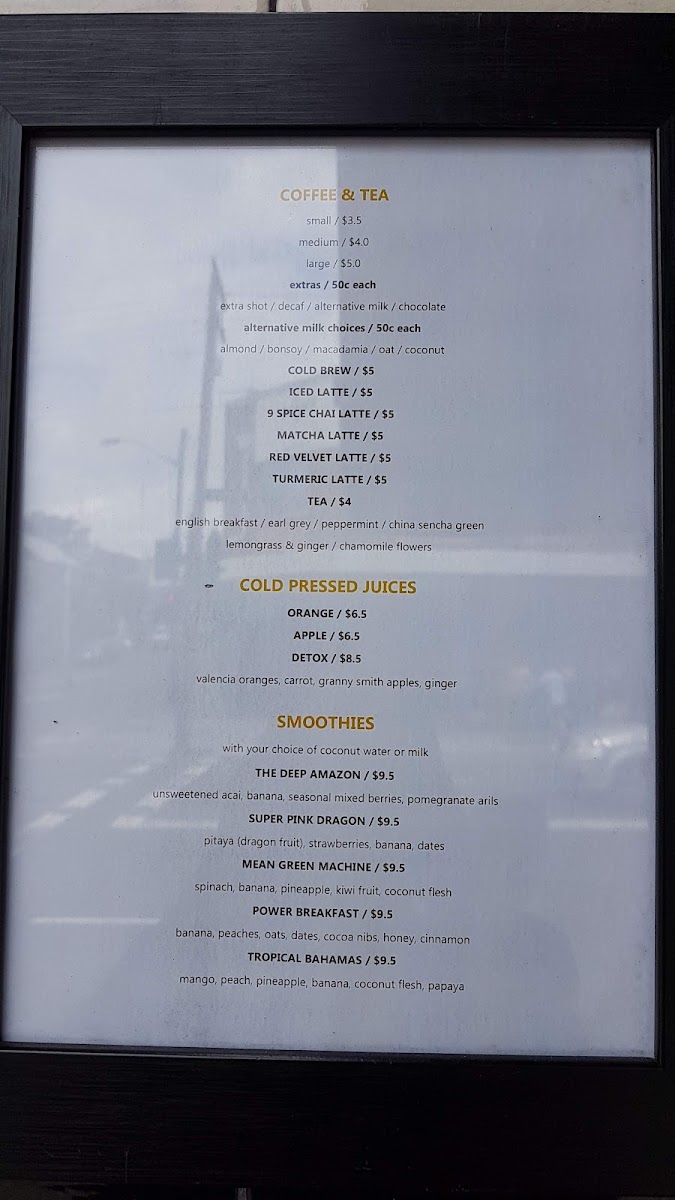 Little Me Rosebery menu board