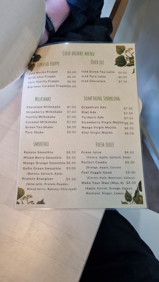 My Local Cafe menu board