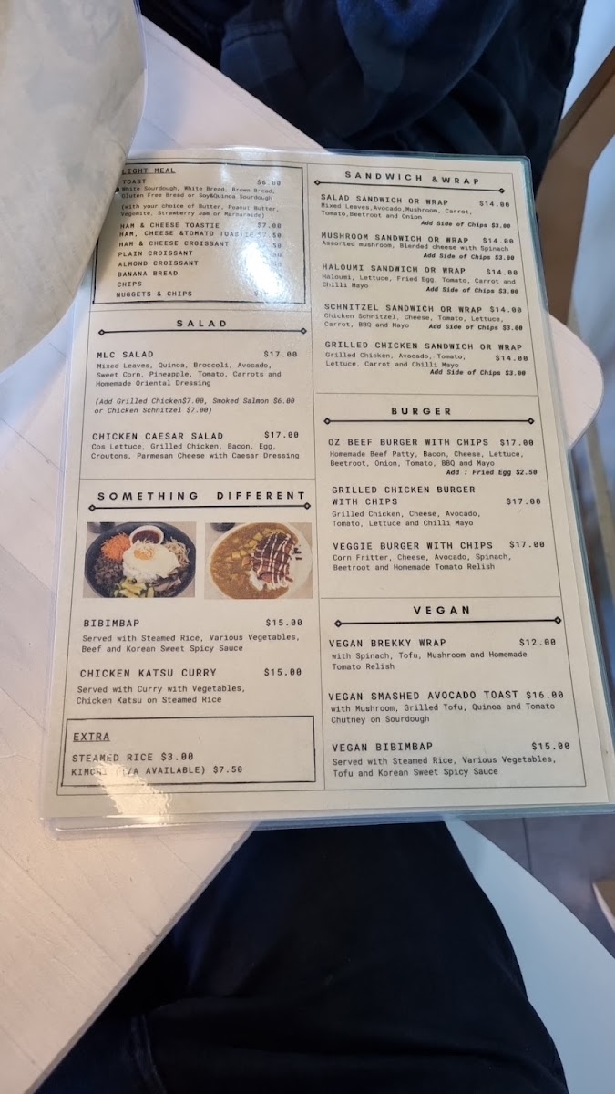 My Local Cafe menu board