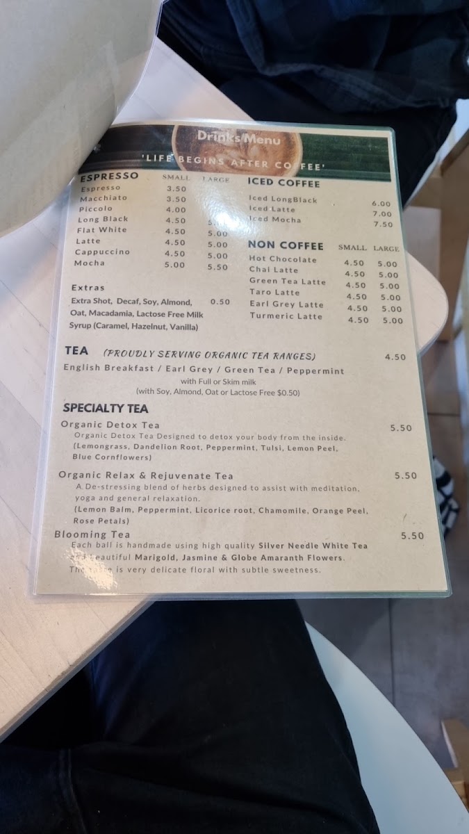 My Local Cafe menu board