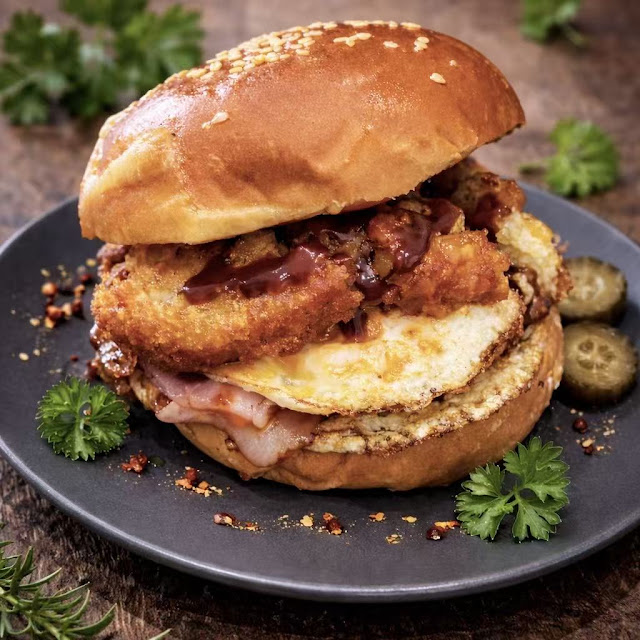Bacon & Egg Roll with Sauce