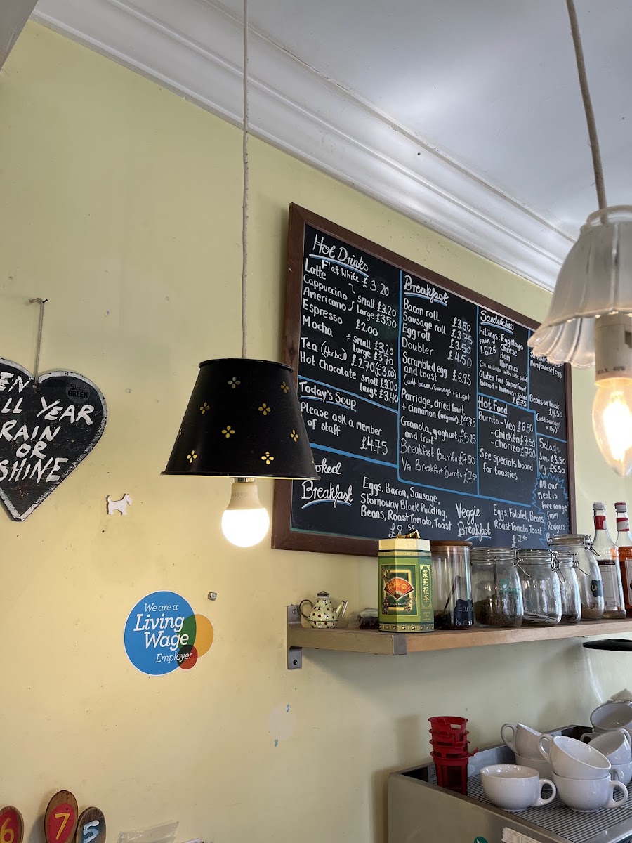 An Clachan Cafe menu board