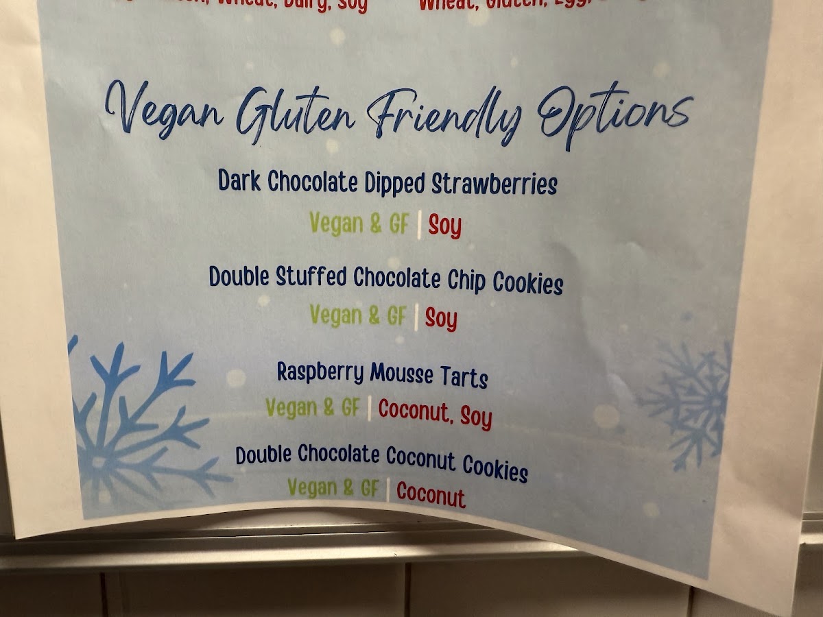 Valentine Dining Hall menu board