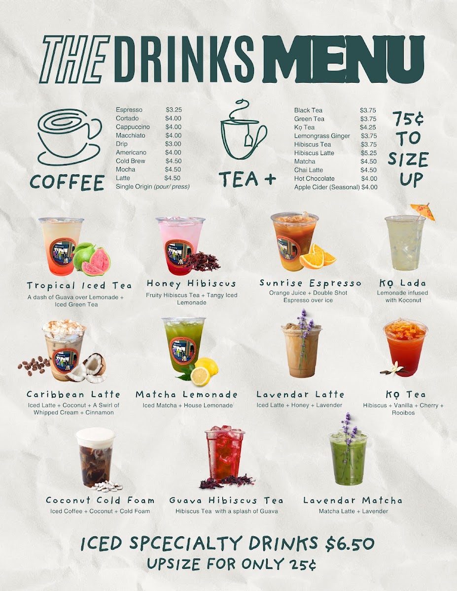 Kọ Cafe (Ko Cafe) menu board