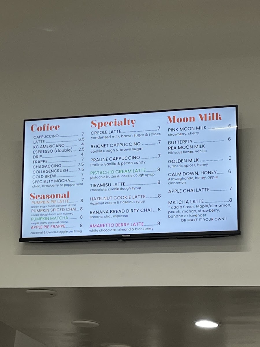 Padekwa Cafe menu board