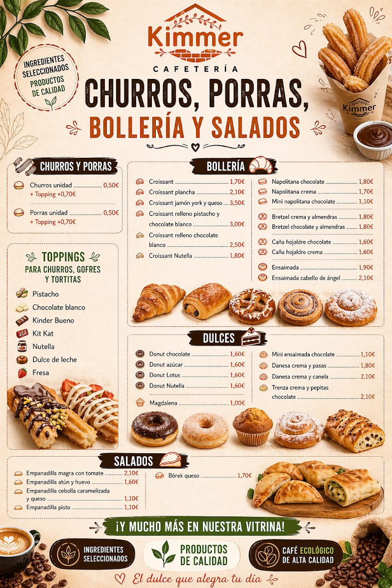 Kimmer menu board