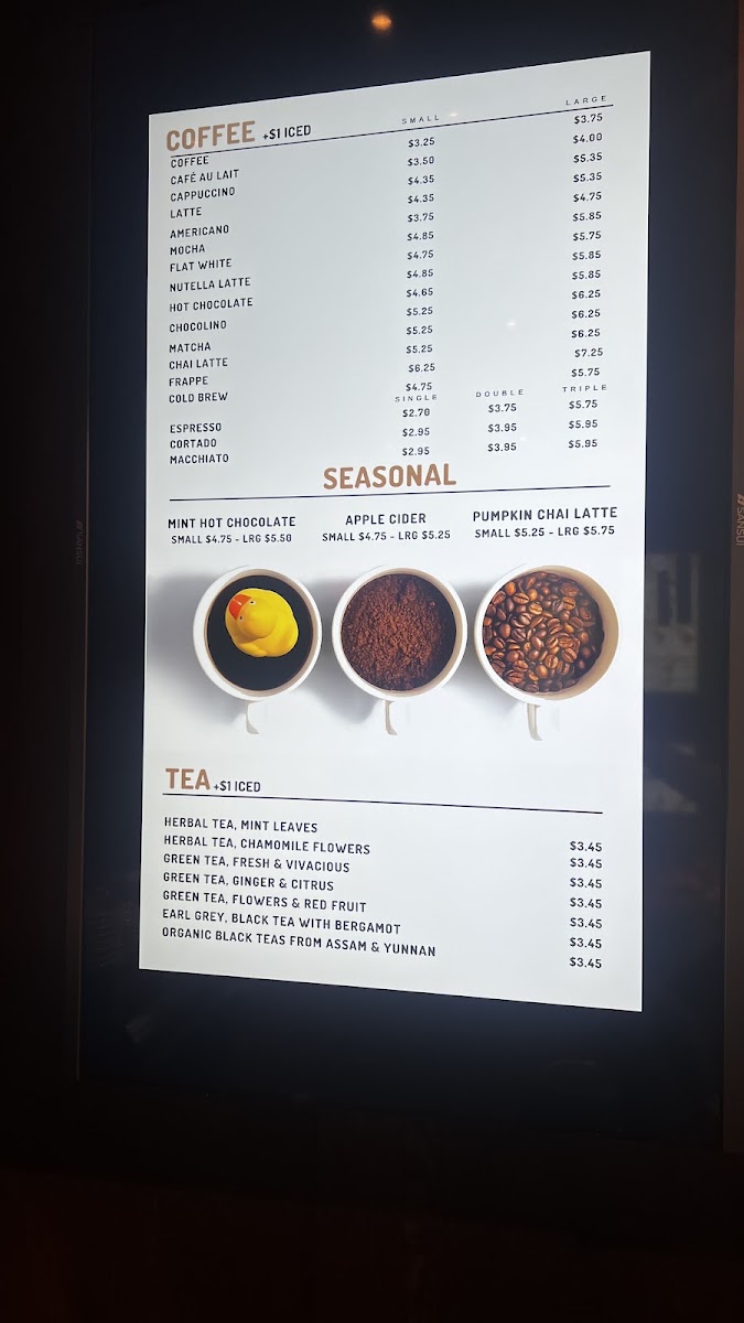 Canard Café Bar Stamford menu board