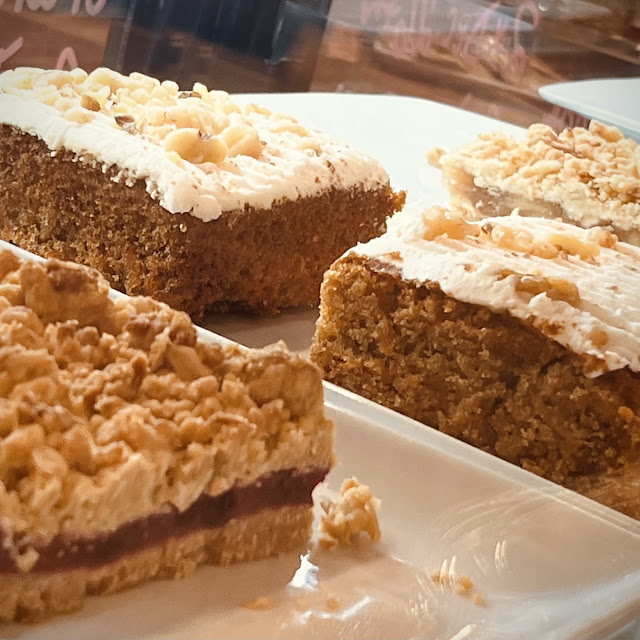 Oatmeal Date Squares and Carrot Cake