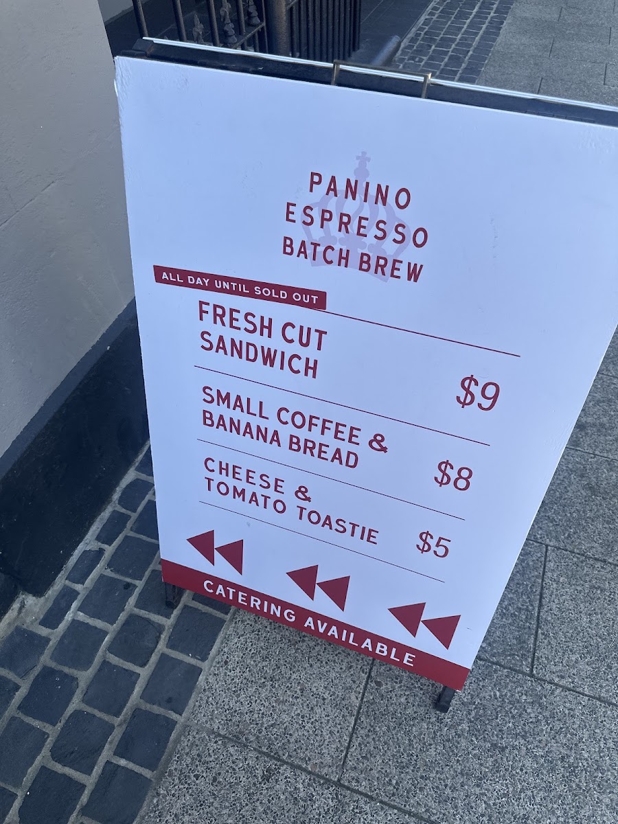 King Carlos Coffee Roasters menu board