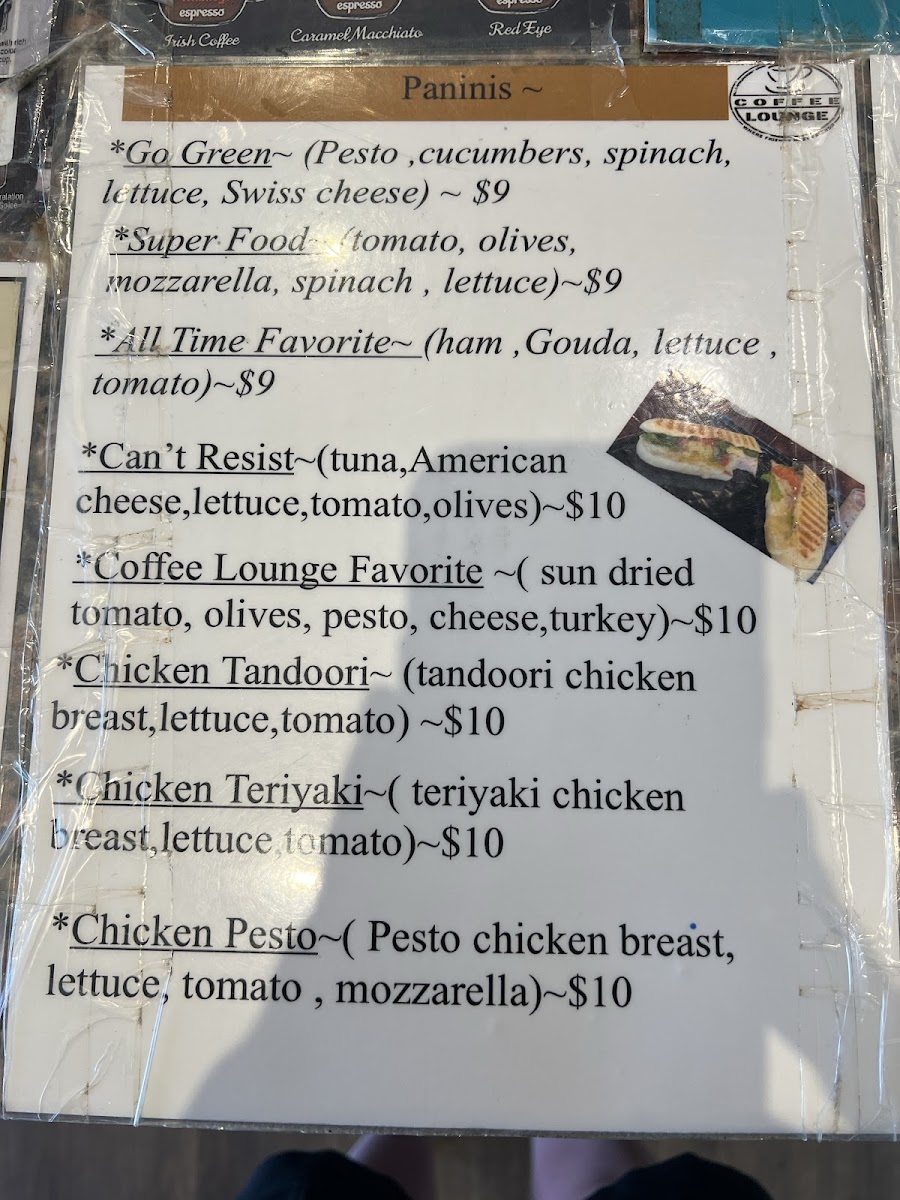 Coffee lounge 2.0 menu board