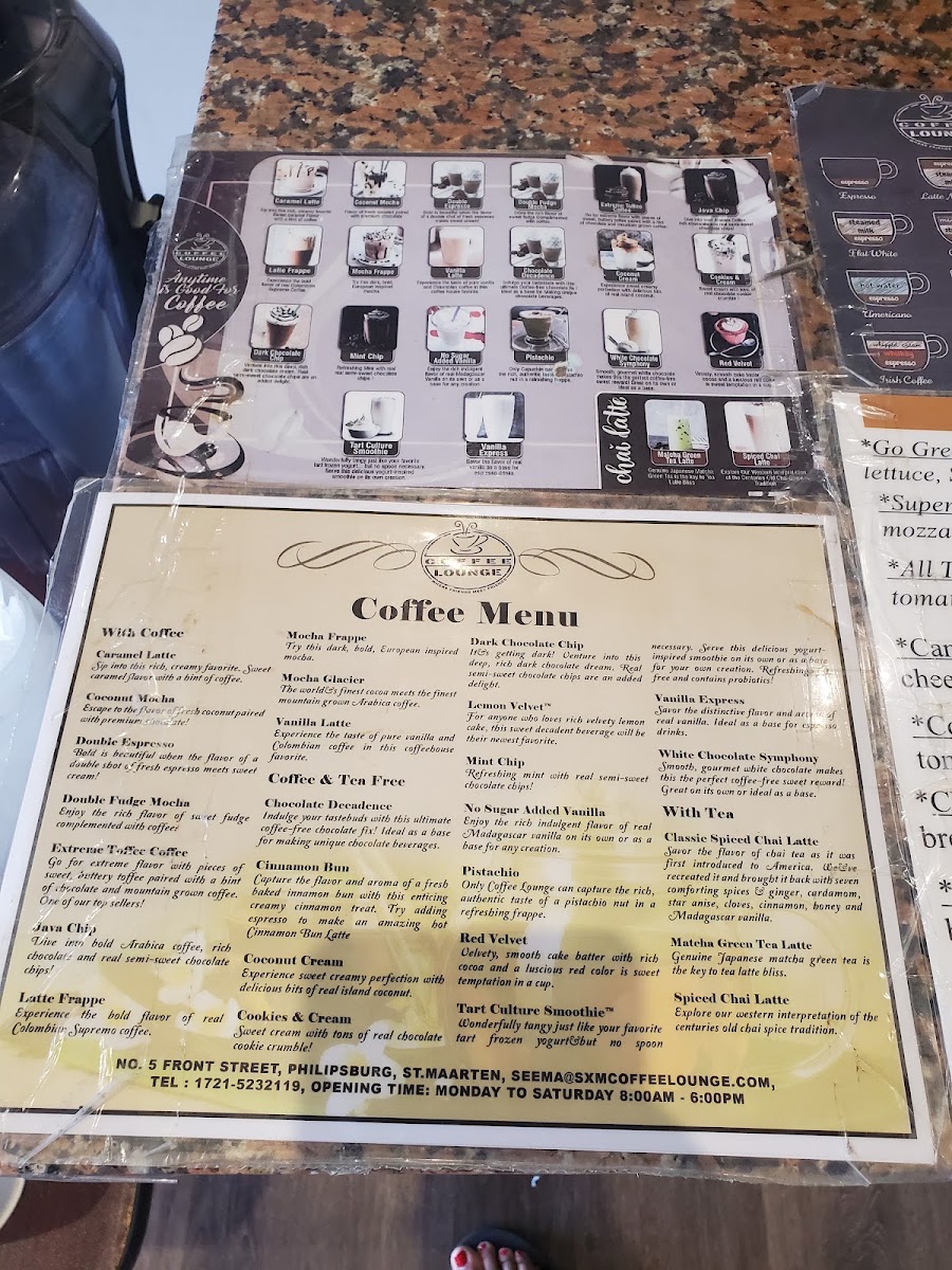 Coffee lounge 2.0 menu board