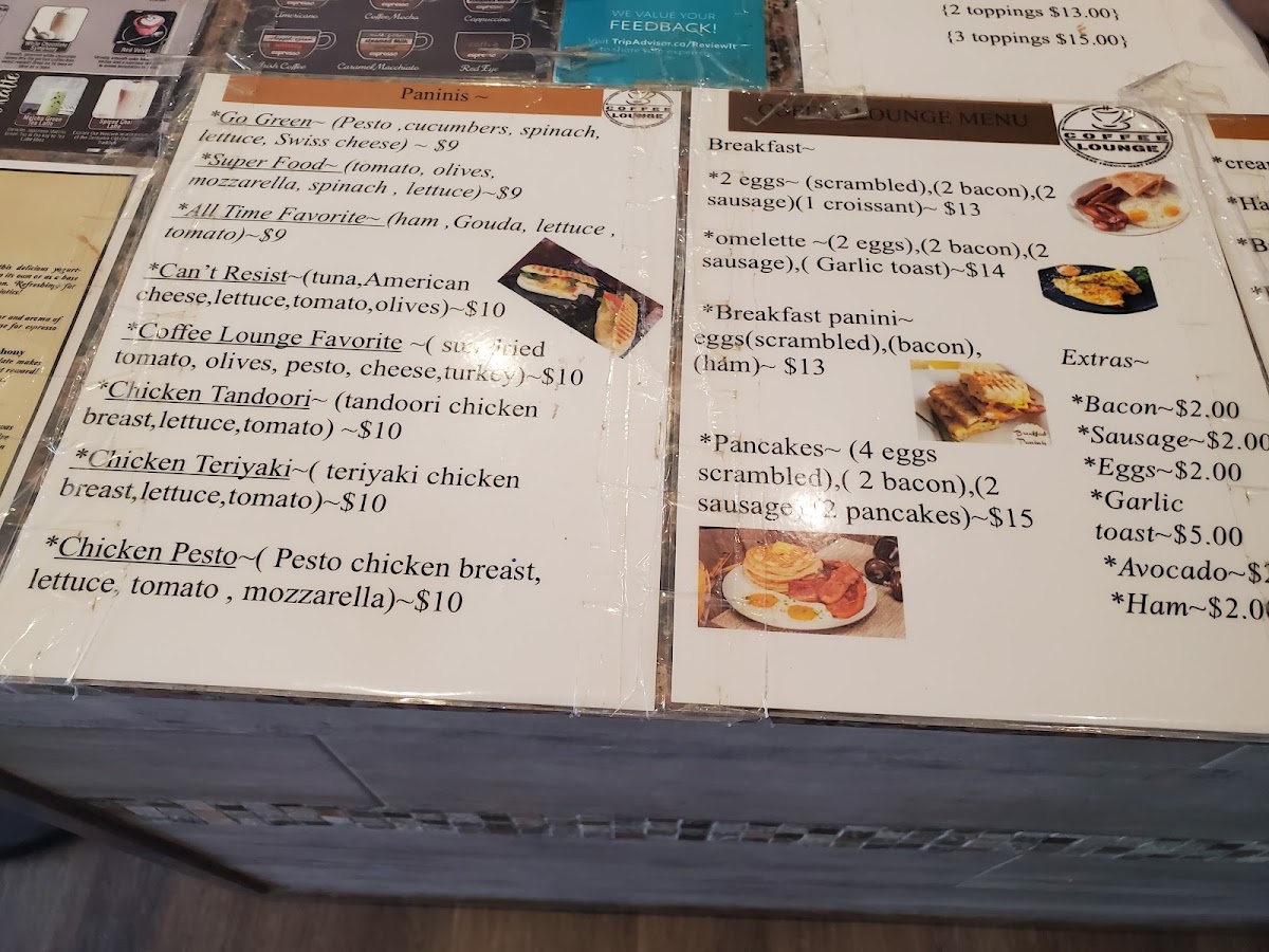 Coffee lounge 2.0 menu board
