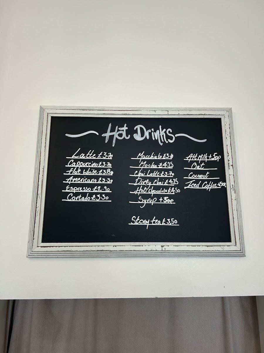 Newtons Coffee House menu board
