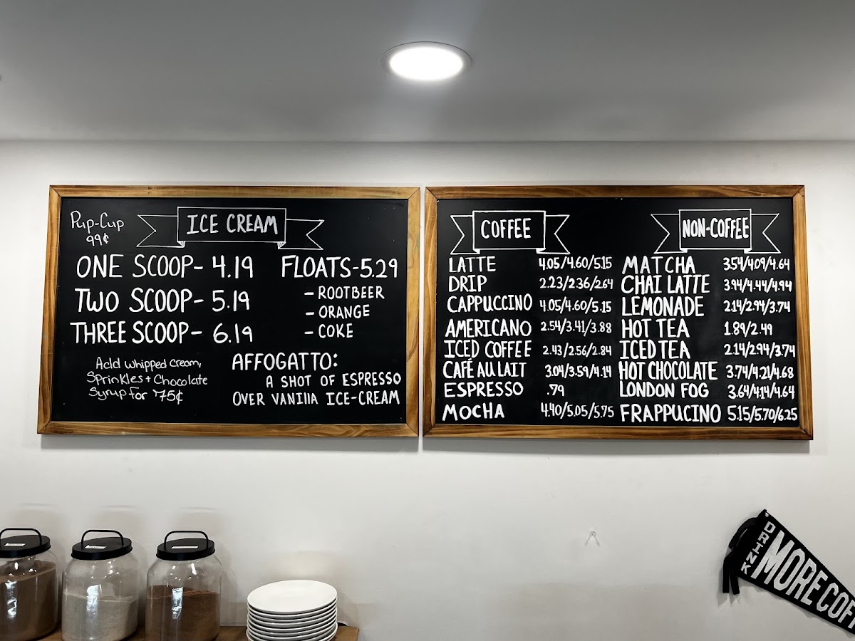 Caledonia Café menu board