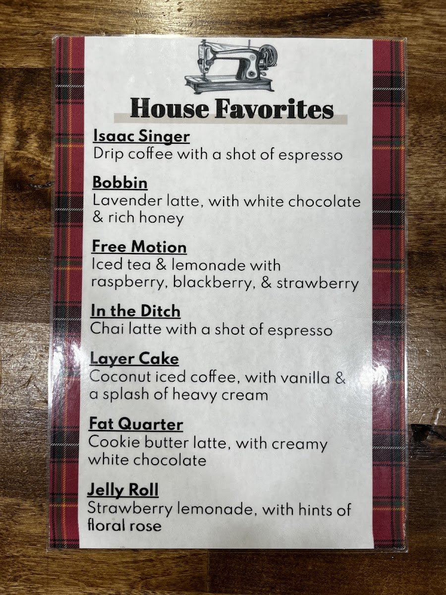 Caledonia Café menu board