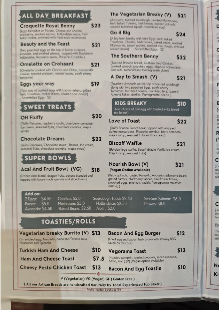 Mt. 8848 Cafe and Restaurant menu board
