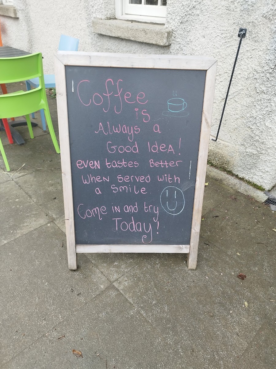 Acton Cafe Kilmacurragh menu board