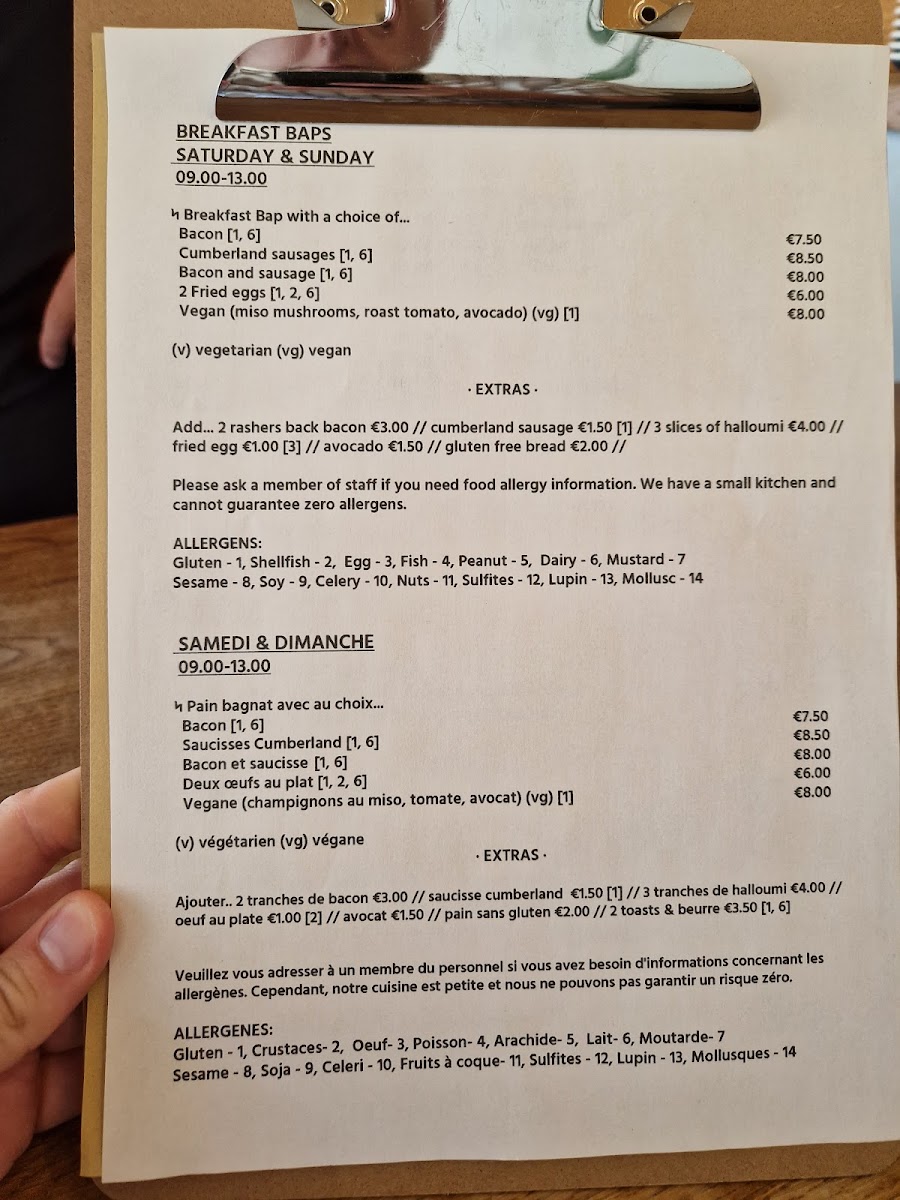 Satellite Coffee menu board