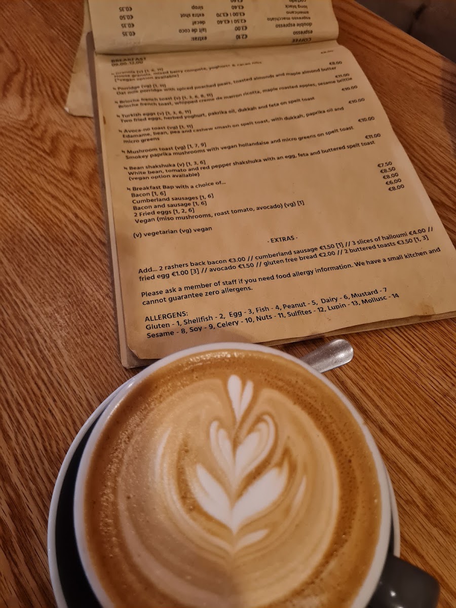 Satellite Coffee menu board