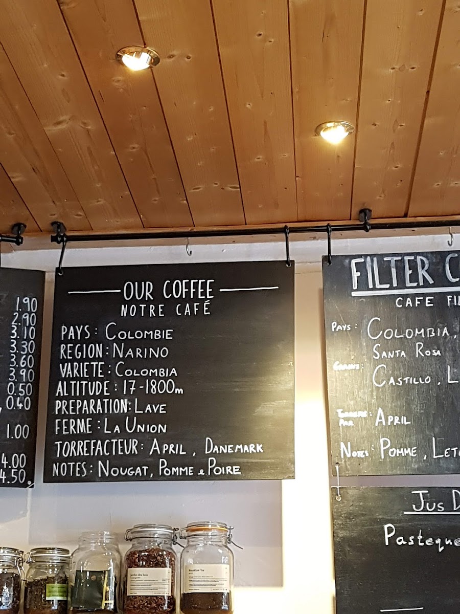 Satellite Coffee menu board