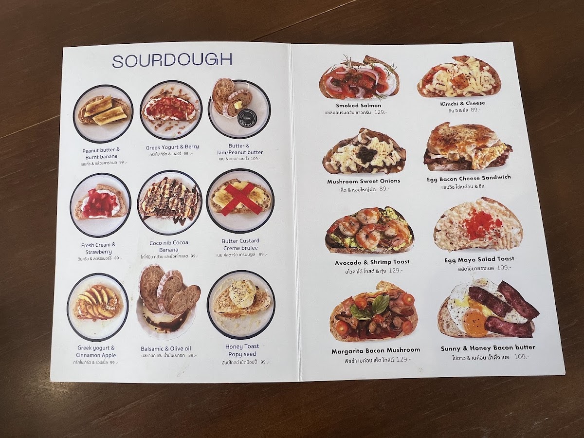 Episode Cafe at Suratthani menu board