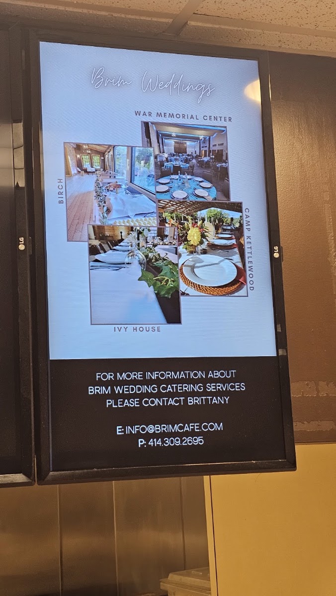 Brim Cafe & Catering menu board