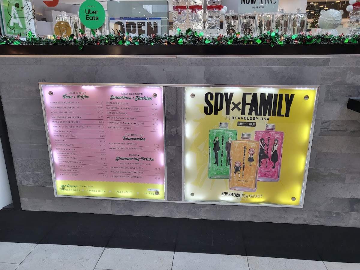 Bearology Temple City menu board