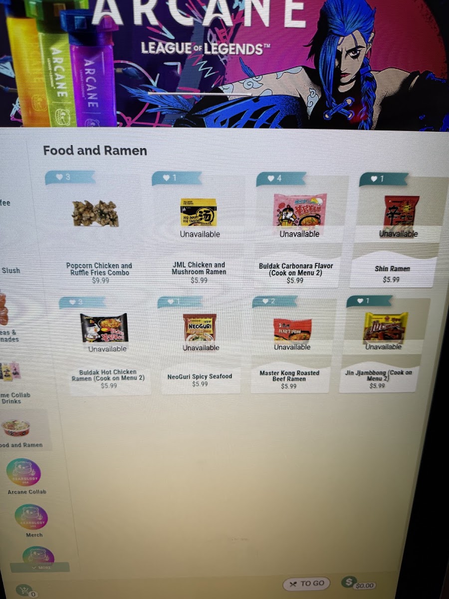 Bearology Temple City menu board