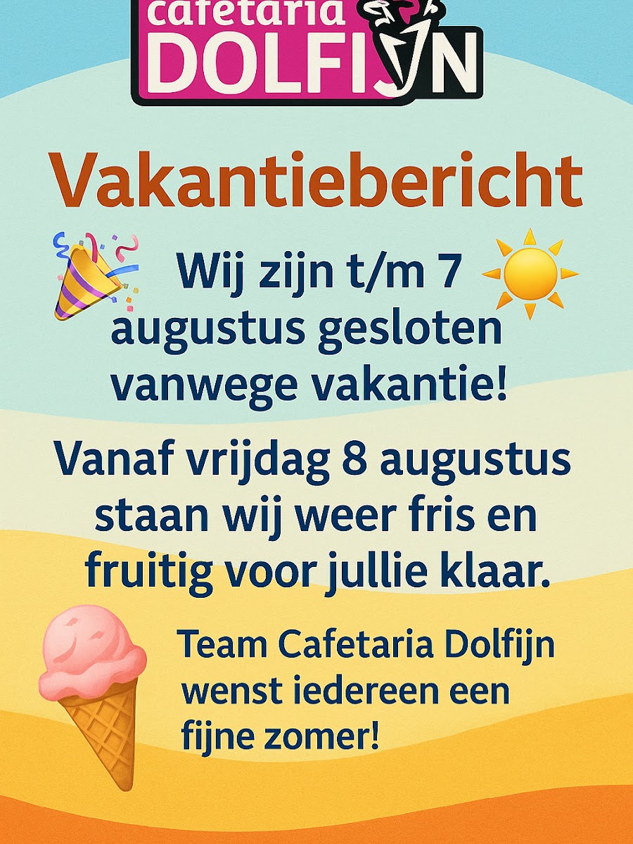 Cafetaria Dolfijn menu board