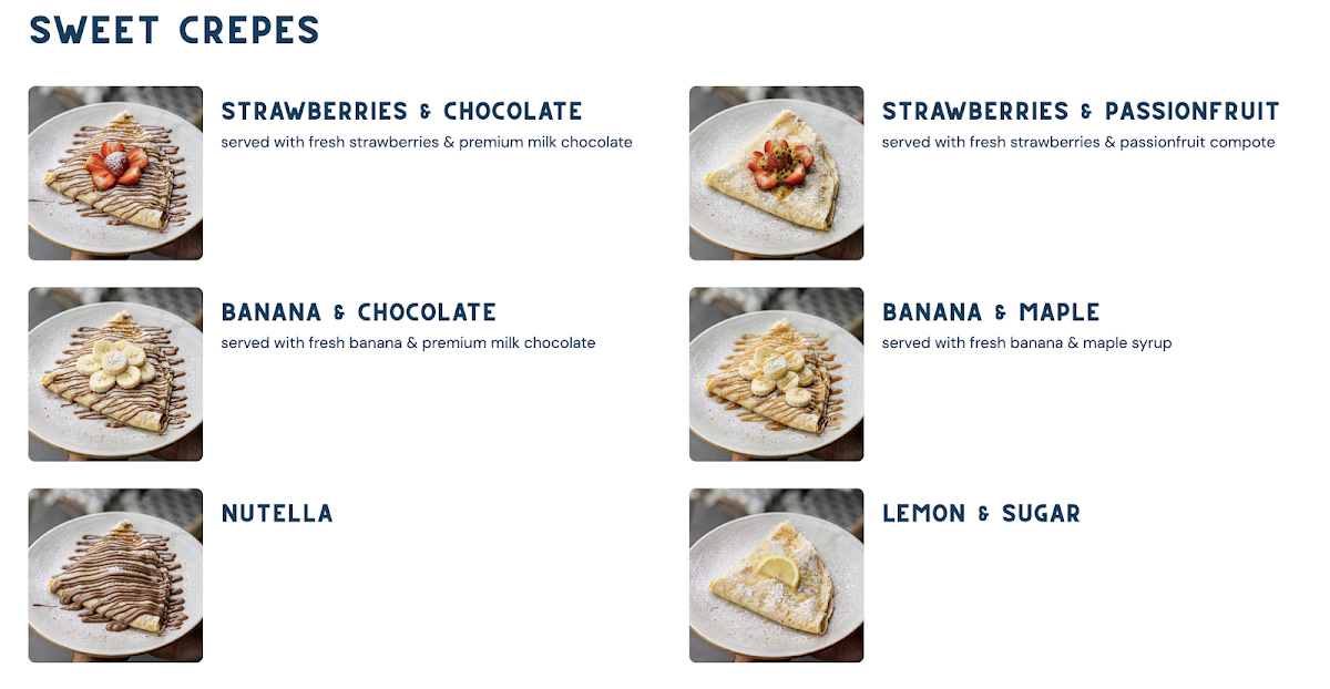 DeFrance Roselands menu board