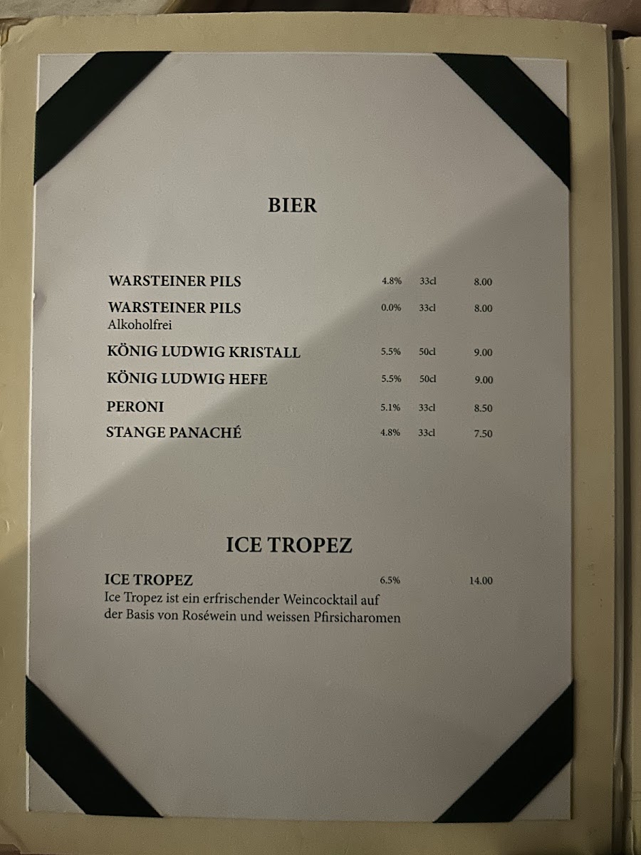 Raffael's Bistro menu board