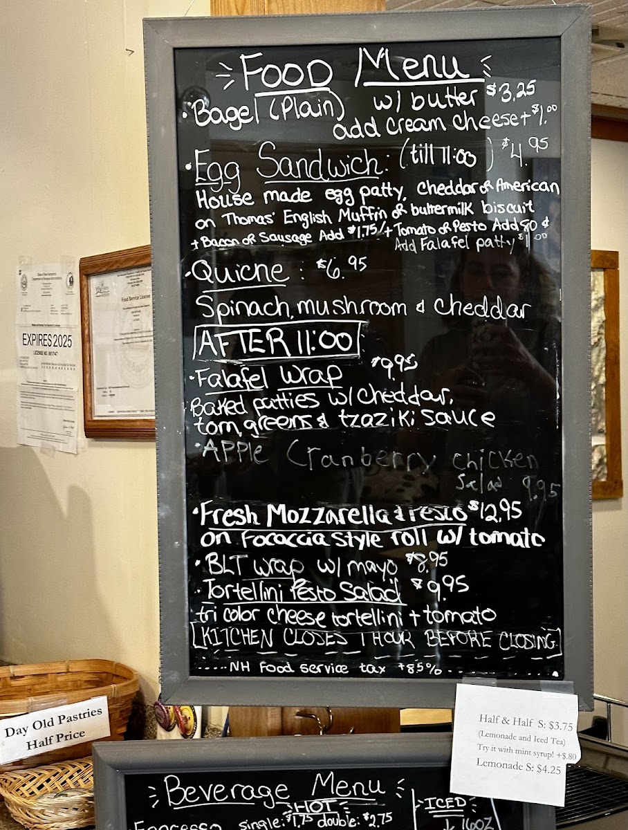 La Tasse Café menu board