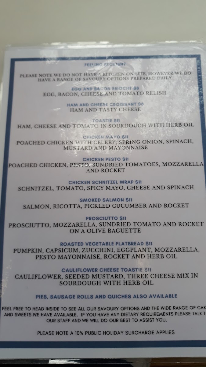 Choclatte menu board