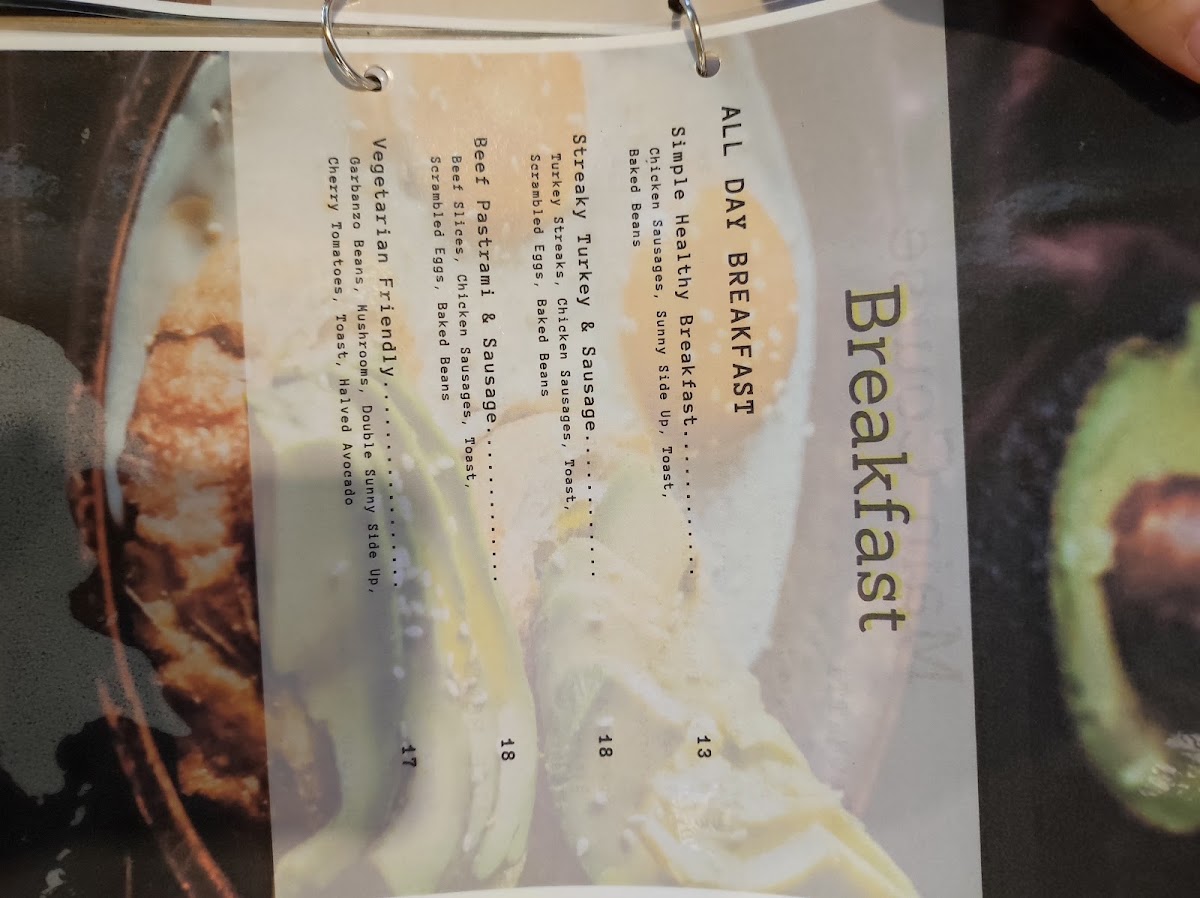 The Rolling Dough Cafe menu board