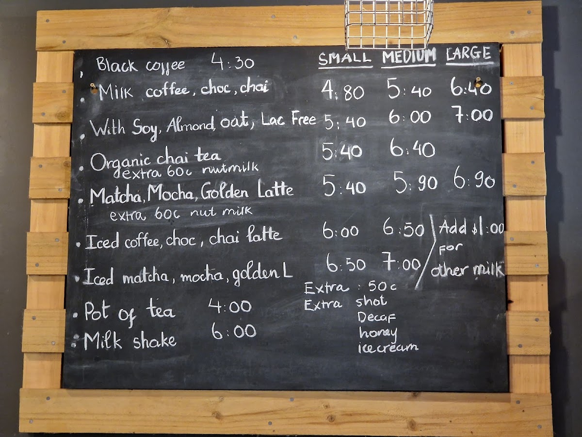Cafe Gomez menu board