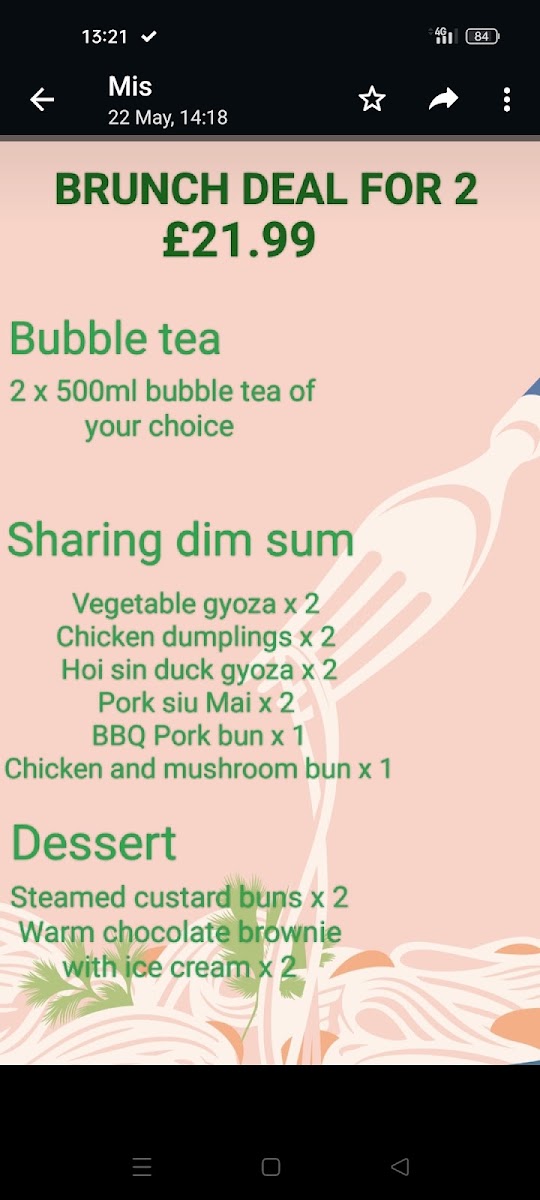 Bubble Tea Base menu board