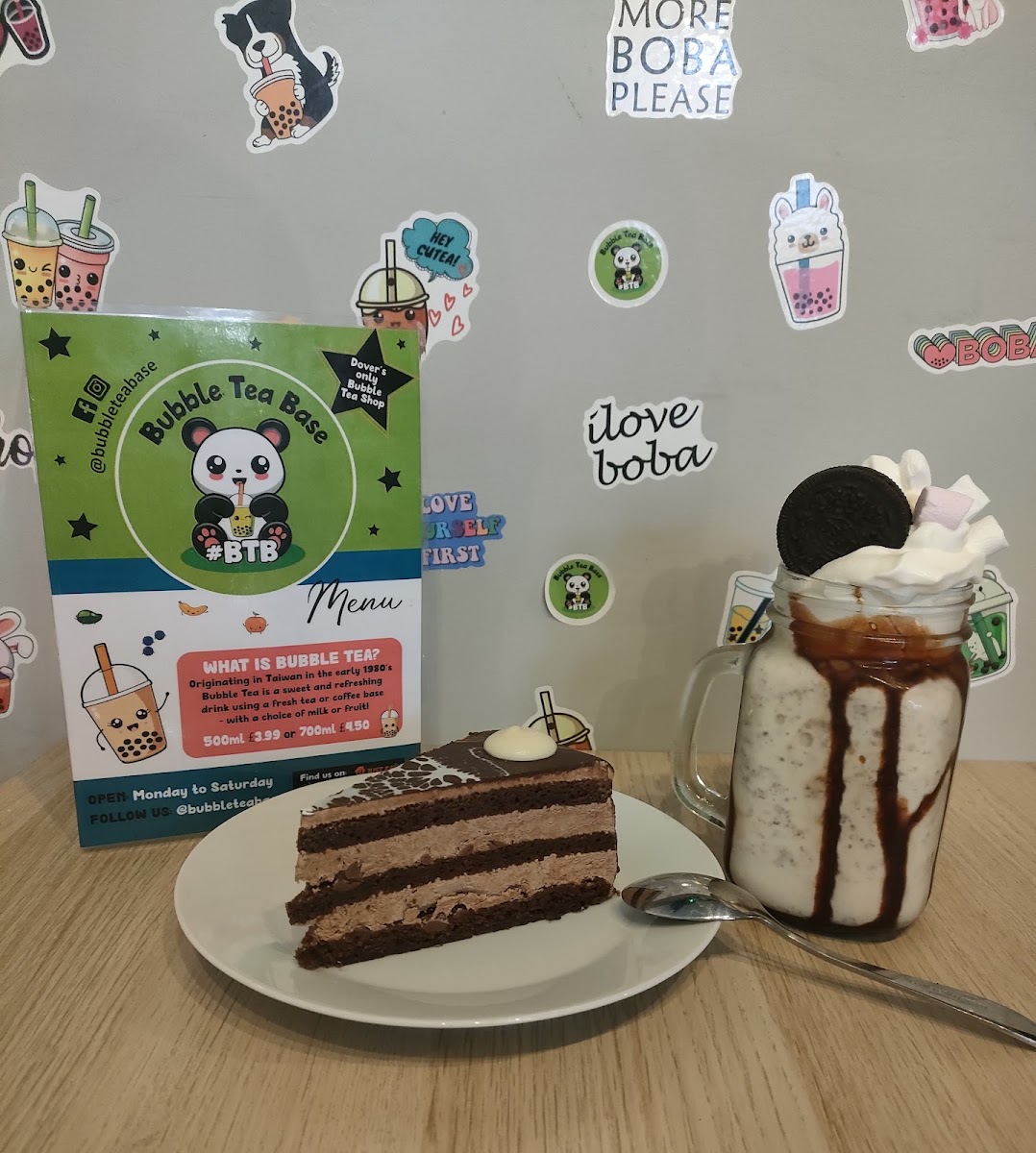 Bubble Tea Base menu board