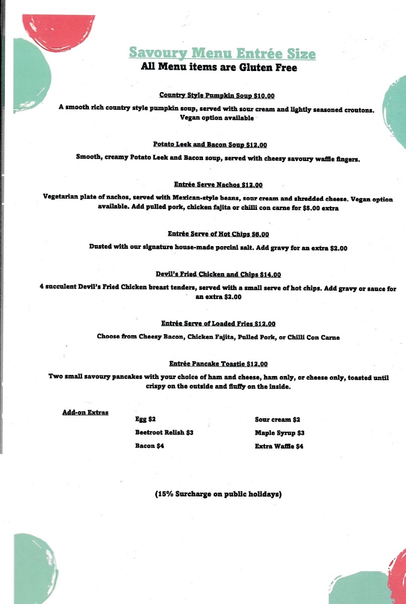 The Devil's Own Ice Creamery menu board