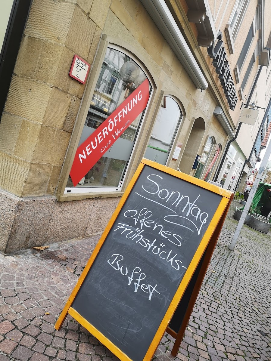 Café Winkler Marbach menu board