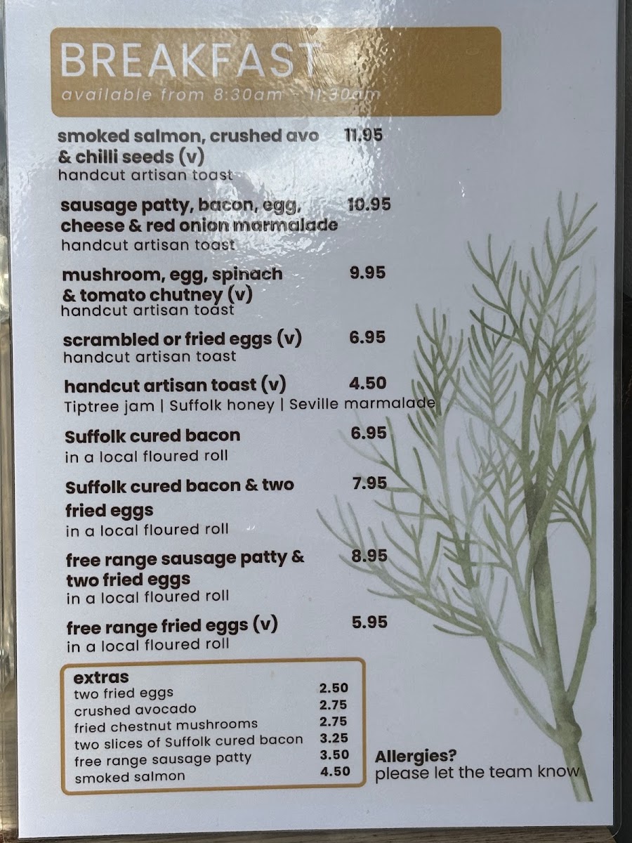 Cafe Hygge menu board