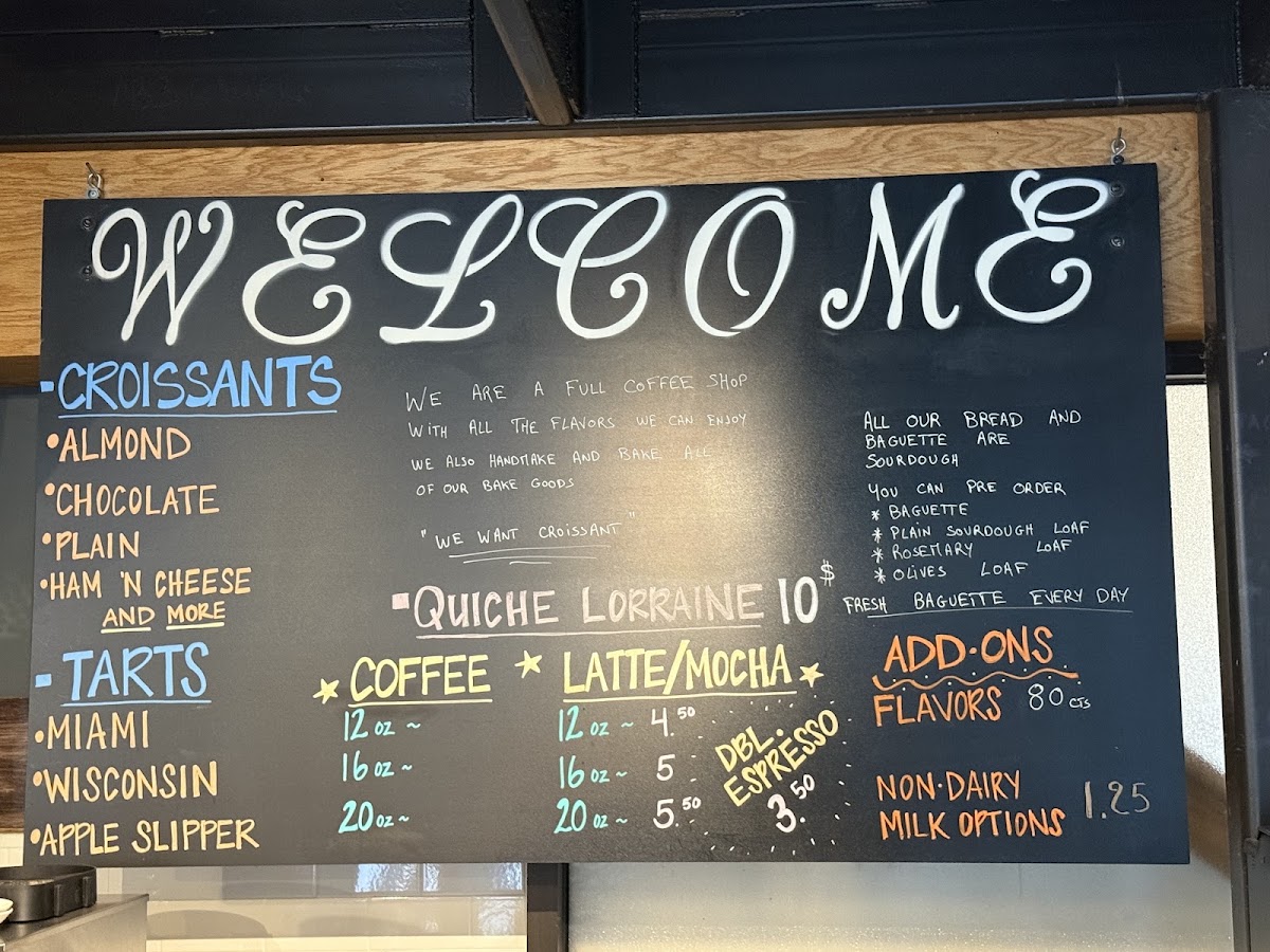 Fresh Baked Brookfield menu board