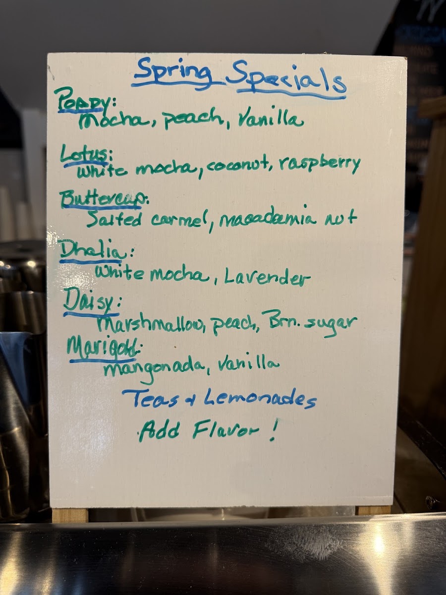 Fresh Baked Brookfield menu board