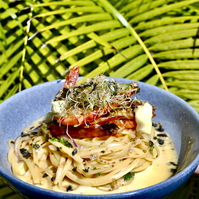 Miso Prawns Linguine